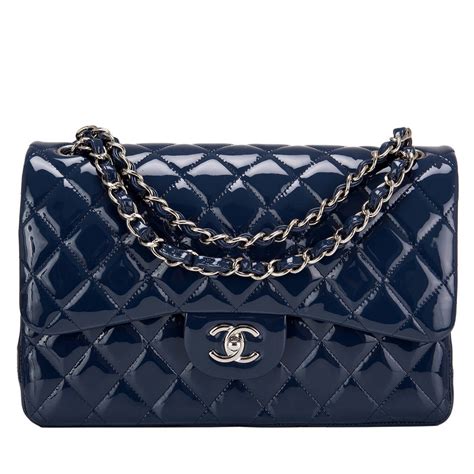 chanel classic flap navy blue|chanel classic flap jumbo price.